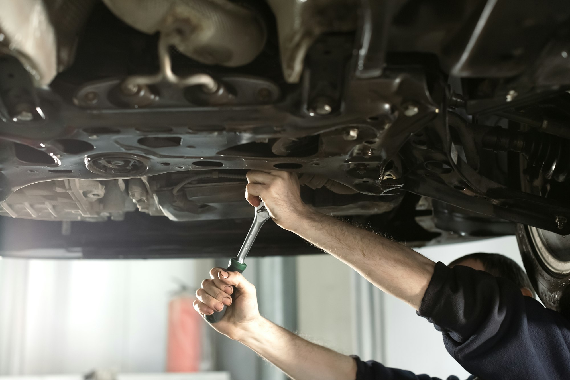 Repair car service. Wrench, Spanner Close-up